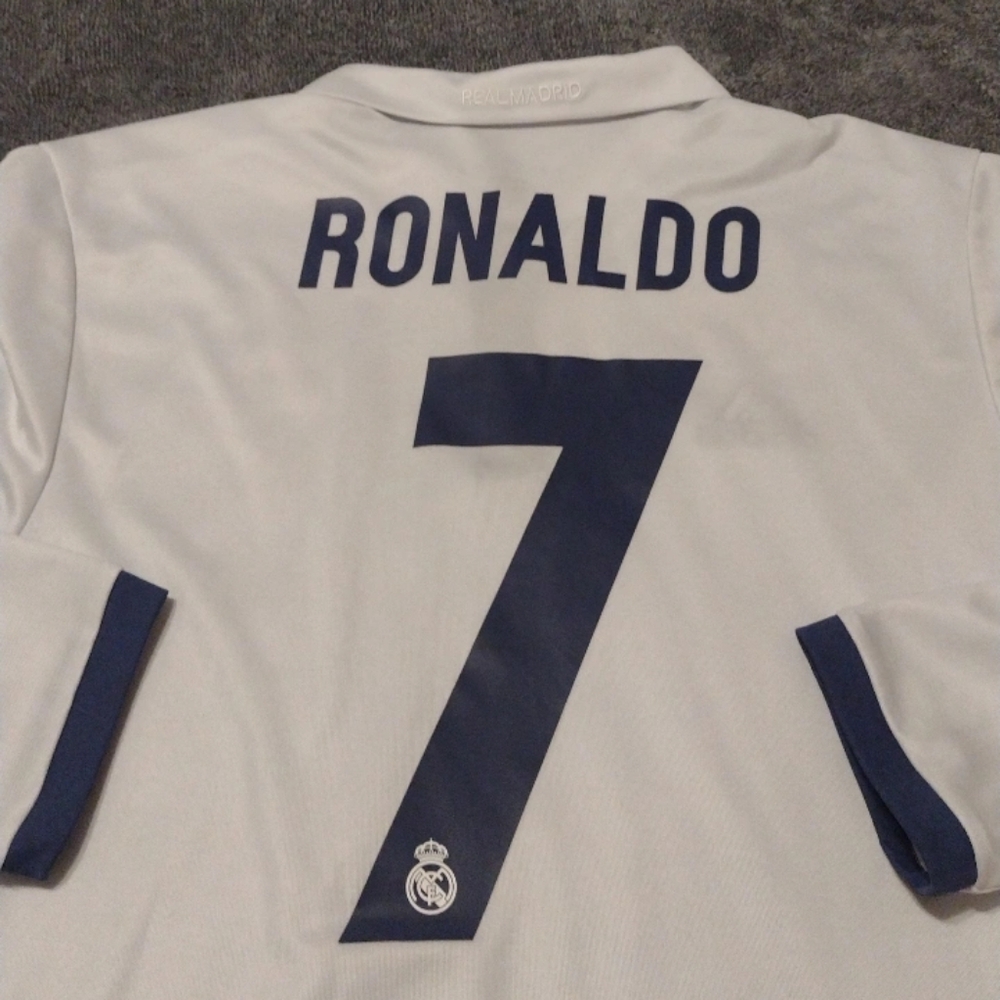 Cristiano Ronaldo Adidas Real Madrid 2016-2017 Long Sleeve Home Jersey